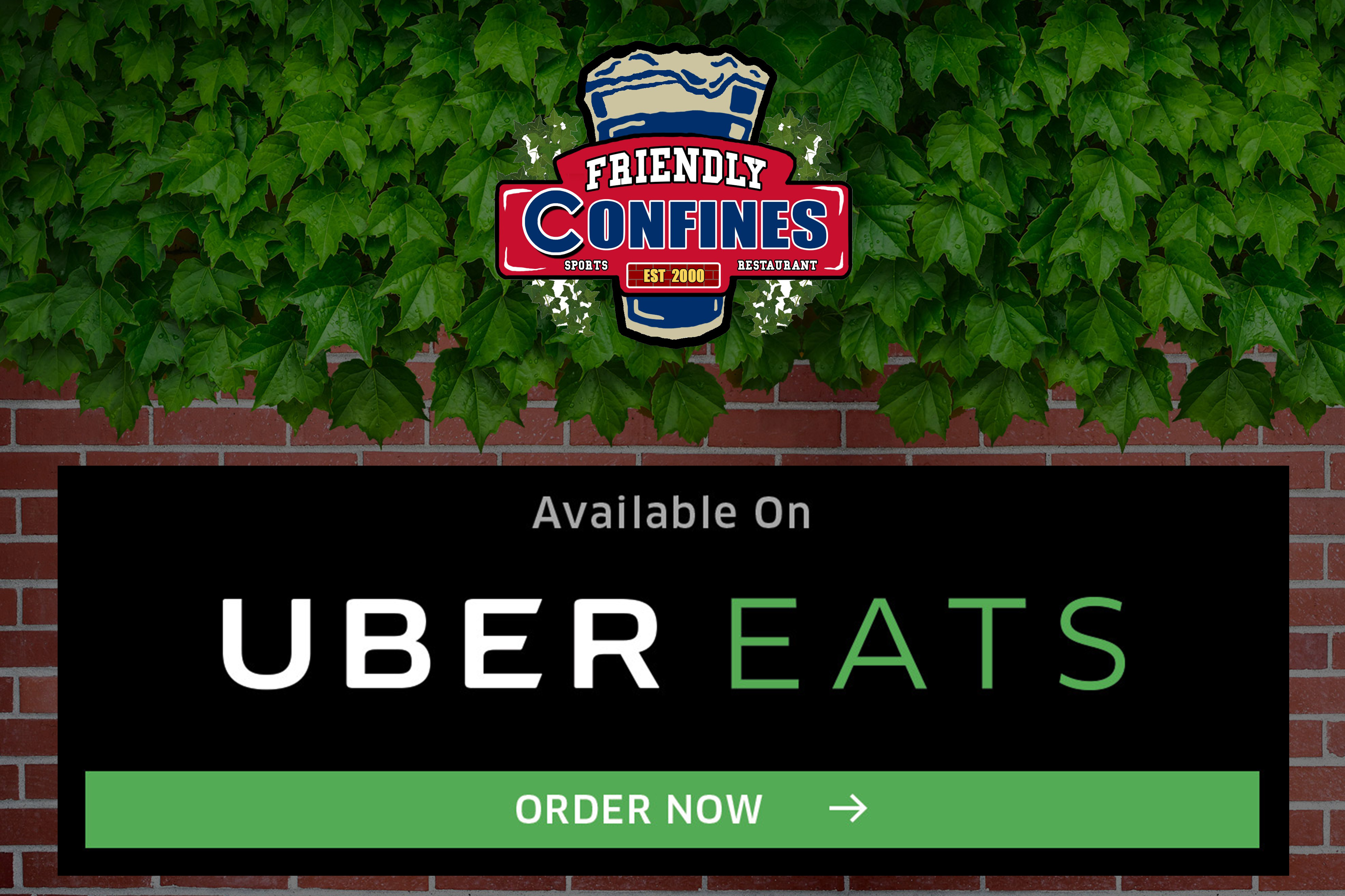 uber eats delivery from Friendly Confines