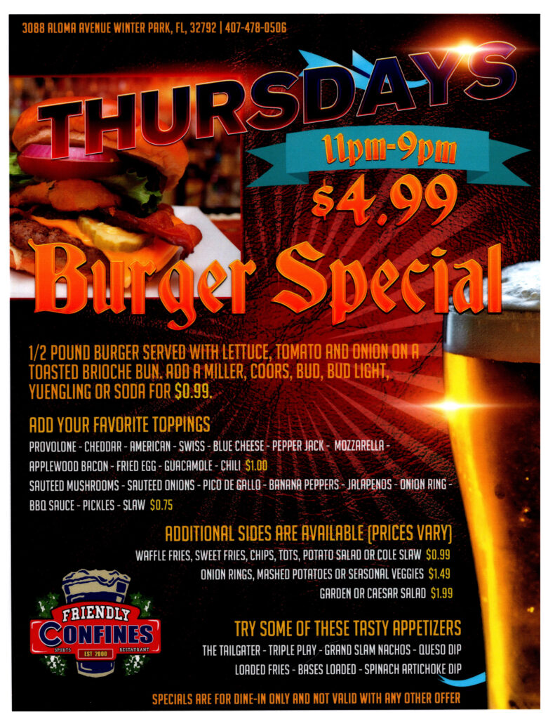 Winter Park | 407-636-7586 – Friendly Confines Neighborhood Tavern Lake ...