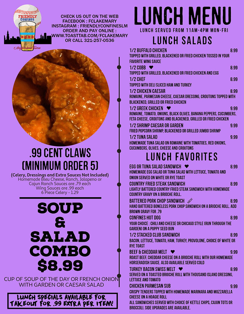 Lunch Menu